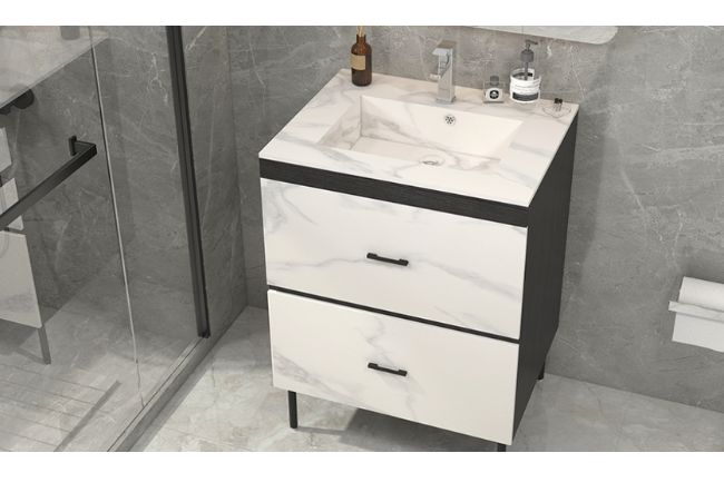 sintered stone barhroom cabinet