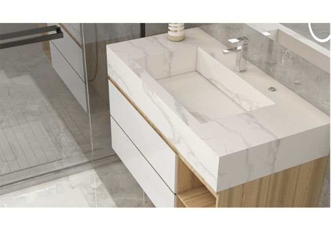 sintered stone bathroom cabinet