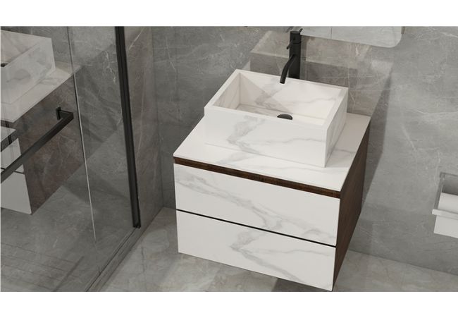 sintered stone bathroom cabinet